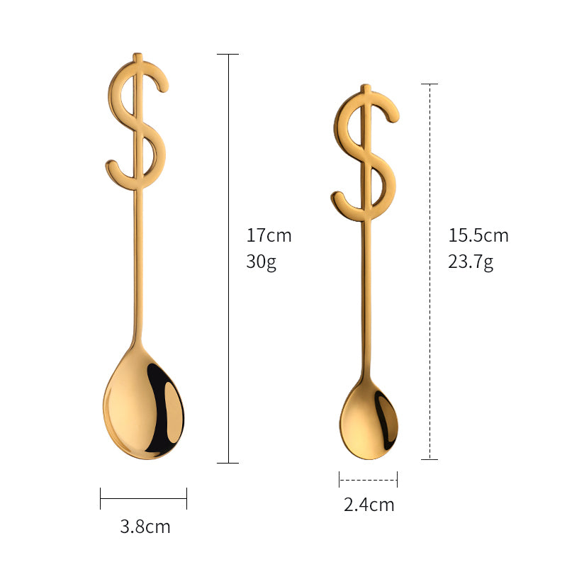 High Quality Creative USD Stainless Steel 304 Ice Cream Tea Coffee Spoons