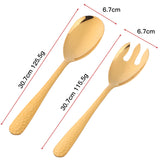 Buyer Star Snake Skin Design Long Salad Spoon Fork 2Pcs Tableware Sets 304 Stainless