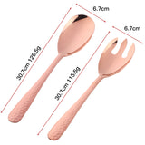 Buyer Star Snake Skin Design Long Salad Spoon Fork 2Pcs Tableware Sets 304 Stainless