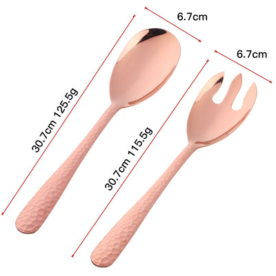 Buyer Star Snake Skin Design Long Salad Spoon Fork 2Pcs Tableware Sets 304 Stainless