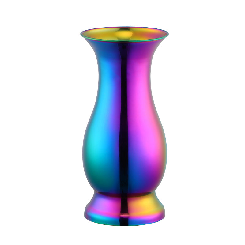 Metal Vase Centerpiece Decoration, Stainless Steel Tabletop Flower Vases- Ideal for Office, Home Wedding Birthday Anniversary Ceremony Event Decor