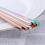 Buyer Star 304 Stainless Steel Square Chopsticks Colorful Sets for Kitchen Canteen