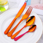 304 Stainless Steel Metal Magic Red Color Cutlery Mirror Polished for Restaurant