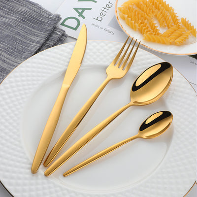 Buyer Star Stylus Tableware Sets Gold Mirror Polish for Wedding Restaurant