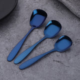 Cutlery Spoon Mirror Polishing Blue Color Accept Customized