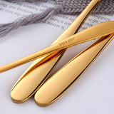 Buyer Star Manufacturing Cutlery Set Gold Tableware mirror polished for Restaurant