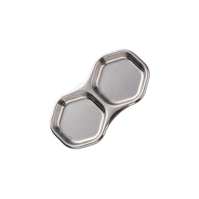 304 Stainless Steel Water Hexagonal Flavor Plate Metal Cutlery Mirror Polished