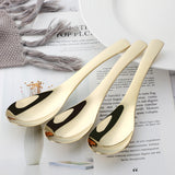 304 Stainless Steel Tableware Spoon Light Gold Mirror Polishing Cutlery Sets