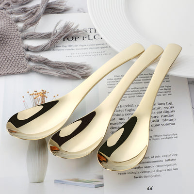 304 Stainless Steel Tableware Spoon Light Gold Mirror Polishing Cutlery Sets