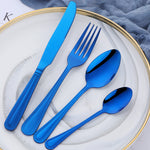 Buyer Star Bulk Sale 304 Stainless Steel Blue Color Cutlery for Wedding Party