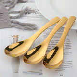 Mirror Polishing Stainless Steel Tableware Spoon Gold Color