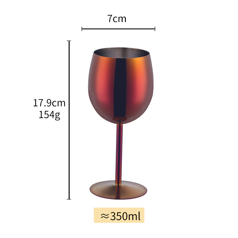 Popular Cup Metal Wine Mugs Stopper Drinking Custom Goblet 304 Stainless Steel Red Wine Glasses