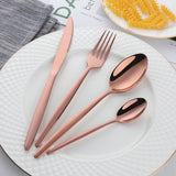 304 Stainless Steel Rose Gold Accept Customized Tableware Sets