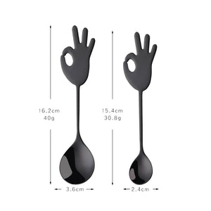 Reusable Golden Plated Stainless Steel Spoon Colorful Handle Dessert Tea Coffee Spoon Scoop