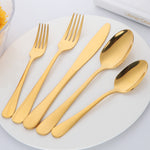 Buyer Star Wholesale Manufacturing Cutlery Sets Gold Tableware mirror polished