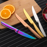 Amazon Hot Sale Stainless Steel Fruit Knife Various Colors for You to Choose from