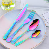 Buyer Star EU Support OEM ODM Stainless Steel Blue Color Cutlery Mirror Polished