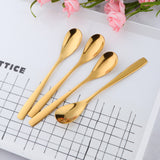 Exquisite Coffee Spoon Smooth Edge European Style Have More Color to Choose