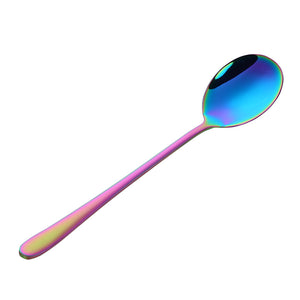 Buyer Star Dinner Spoon 6-Piece Colorful Long Handle Dessert Tea Coffee Spoon