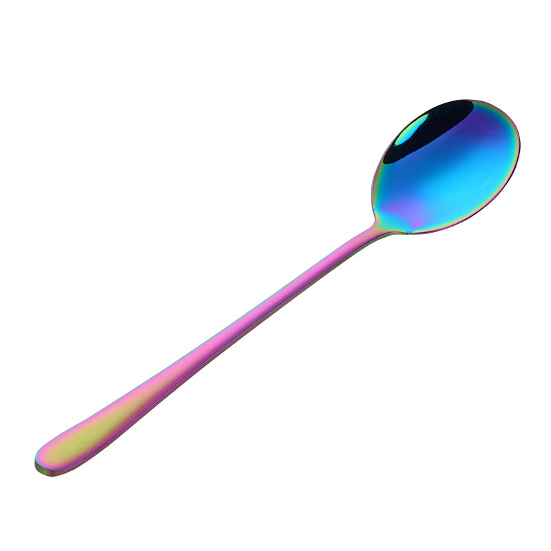 Buyer Star Dinner Spoon 6-Piece Colorful Long Handle Dessert Tea Coffee Spoon