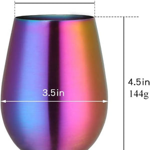 Stainless Steel Stemless Wine Beer Glasses Cup Beer Mugs Set for Cocktails, Beer, Champaign, Whiskey, Juice