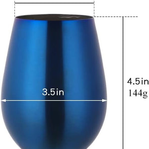 Stainless Steel Stemless Wine Beer Glasses Cup Beer Mugs Set for Cocktails, Beer, Champaign, Whiskey, Juice