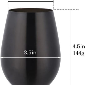 Stainless Steel Stemless Wine Beer Glasses Cup Beer Mugs Set for Cocktails, Beer, Champaign, Whiskey, Juice