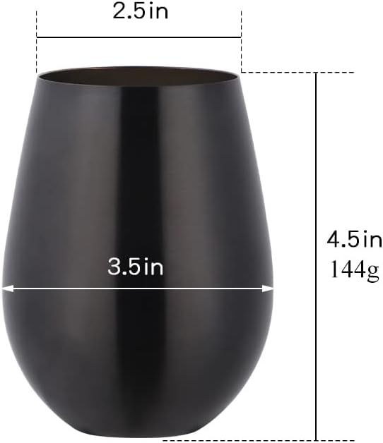 Stainless Steel Stemless Wine Beer Glasses Cup Beer Mugs Set for Cocktails, Beer, Champaign, Whiskey, Juice