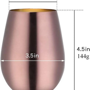 Stainless Steel Stemless Wine Beer Glasses Cup Beer Mugs Set for Cocktails, Beer, Champaign, Whiskey, Juice