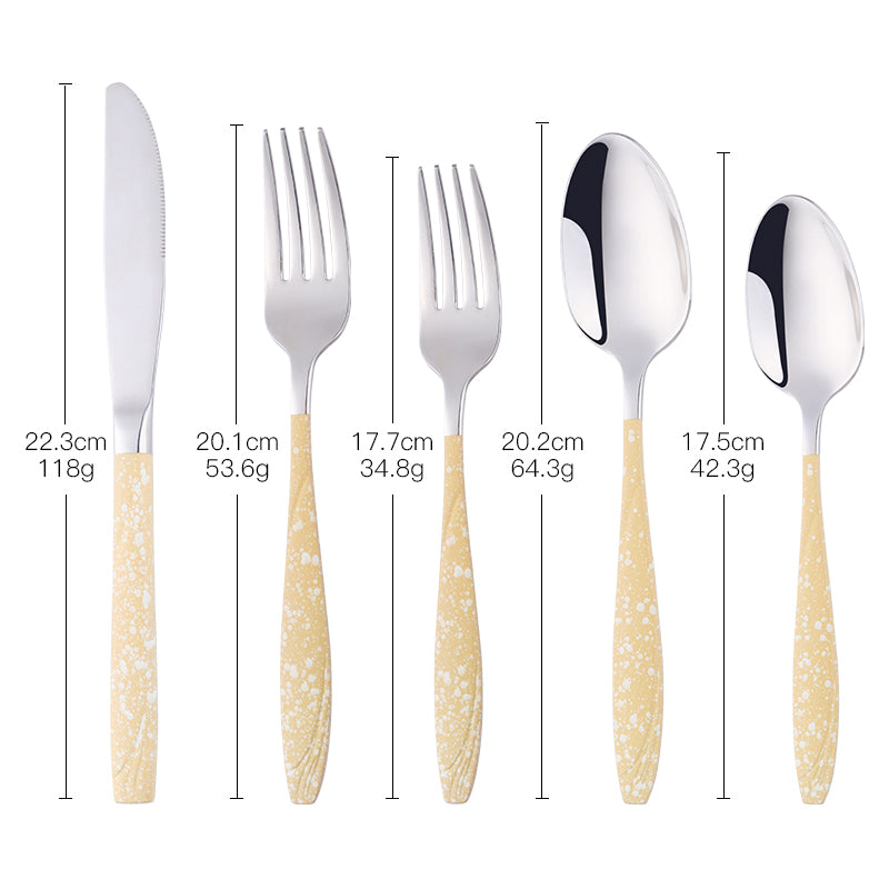 Food Grade Stainless Steel Modern Design Tableware Set for Wedding Bar Cutlery