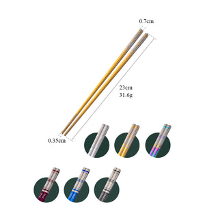 Chopsticks Reusable Lucky Design Gift Set Hand-made Stainless Steel Chopsticks