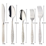 Accept Custom Logo Stainless Steel Wheat Cutlery for Wedding Banquet Tableware