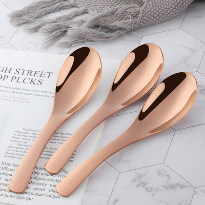 Stainless Steel Spoon Sets Mirror Polishing Smooth Edge for Party Wedding