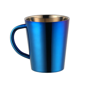 Buyer star Stainless steel water cup double layer milk Coffee cup Beer Mug Drinking Serving Tools