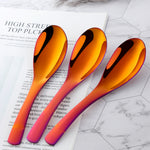 Amazon Hot Sale Popular Tableware Spoon Magic Red Color Mirror Polishing