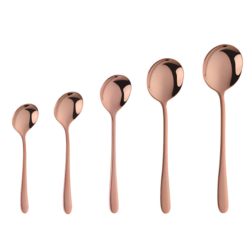 ODM/OEM Popular Custom Mini Long Handled Stainless Steel Rose Gold Coffee Spoon Metal Dessert Tea Spoon