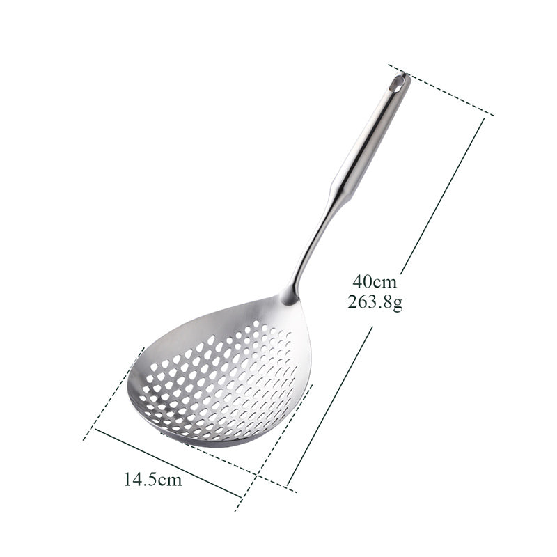 304 Stainless Steel Skimmer Slotted Spoon with Comfort Handle Strainer for Cooking and Frying