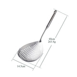 304 Stainless Steel Skimmer Slotted Spoon with Comfort Handle Strainer for Cooking and Frying