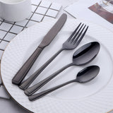 Factory Wholesale Best Price Dinnerware Black Cutlery Mirror Polished