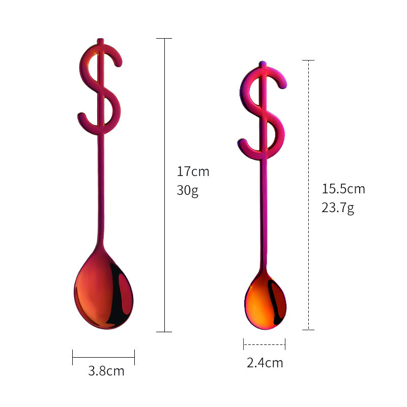 High Quality Creative USD Stainless Steel 304 Ice Cream Tea Coffee Spoons