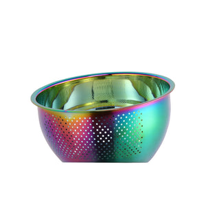 Rice Washer Strainer Bowl Washing Bowl  Stainless Steel Rinser Side Drainers Small Colander for Cleaning Fruits, Vegetables, With Versatile Kitchen Tool