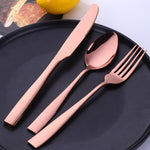 Amazon Hot Sale Cutlery Set Mirror Polished for Restaurant