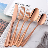 Factory Wholesale Stainless Flatware Set Rose Gold Kitchen Hotel Party Cutlery Set