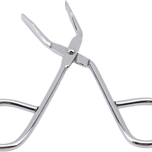 Stainless Steel Eyebrow Scissors Tweezers,Elbow Pliers Clip Scissors,Flat Tip Tweezers Hair Plucker Hair Removal Tweezers Silver