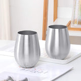 Stainless Steel Stemless Wine Glass Tumblers, Beer Glasses Cup Beer Mugs Set for Cocktails, Beer, Champaign, Whiskey, Juice