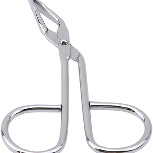 Stainless Steel Eyebrow Scissors Tweezers,Elbow Pliers Clip Scissors,Flat Tip Tweezers Hair Plucker Hair Removal Tweezers Silver