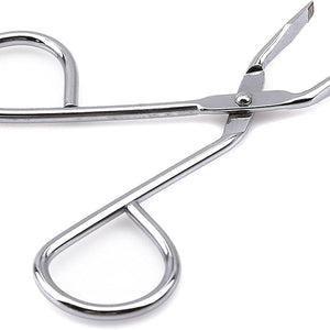 Stainless Steel Eyebrow Scissors Tweezers,Elbow Pliers Clip Scissors,Flat Tip Tweezers Hair Plucker Hair Removal Tweezers Silver