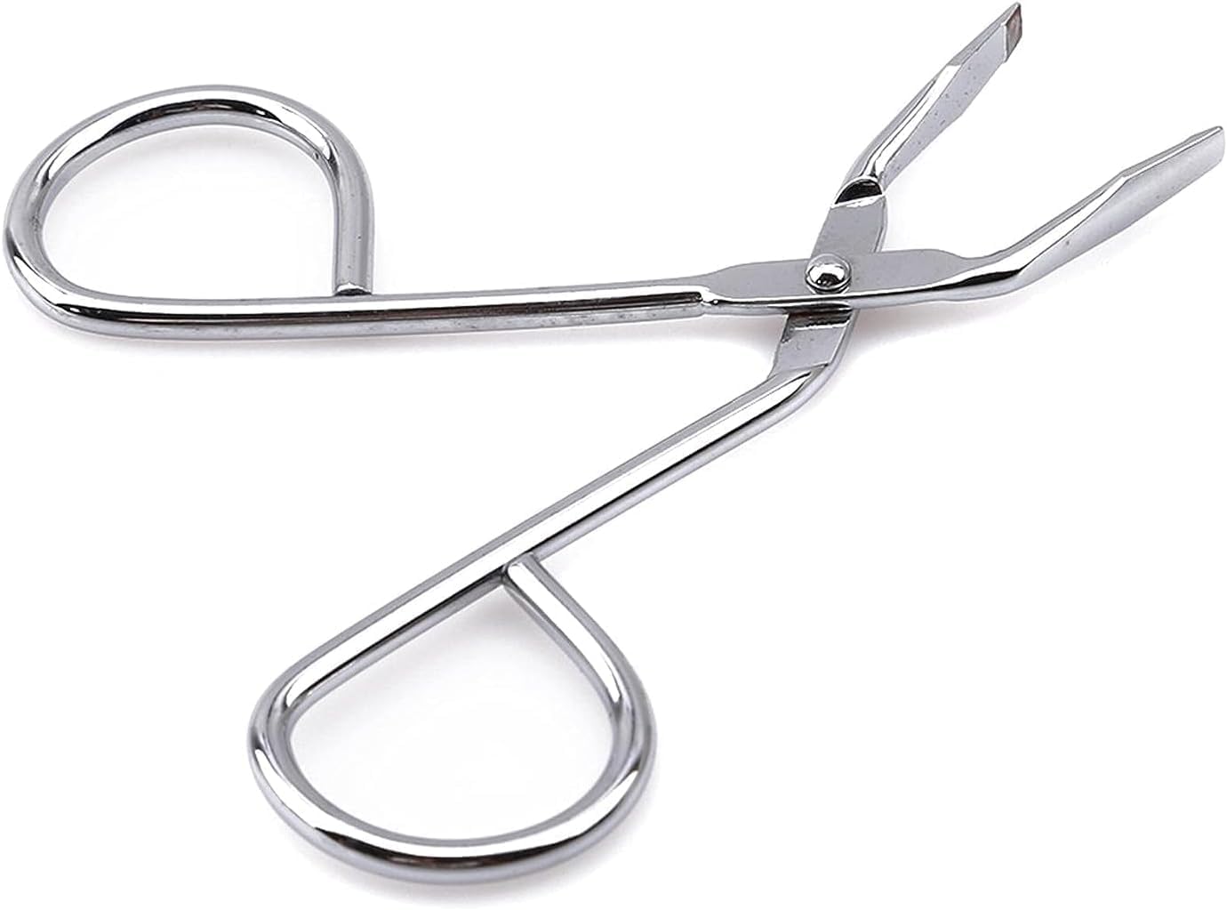 Stainless Steel Eyebrow Scissors Tweezers,Elbow Pliers Clip Scissors,Flat Tip Tweezers Hair Plucker Hair Removal Tweezers Silver