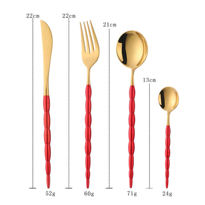 Cheap Luxurious Matte/mirror Stainless Steel Gold Coffee Spoons Forks and Knives for Events Bulk Cutlery