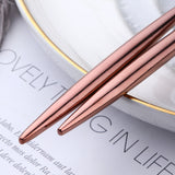 Manufacturer Cheap Price Stainless Steel Rose Gold Flatware Kitchen Party Tableware Set